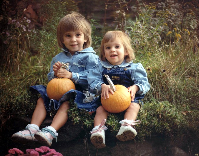 AJ & Cait with pumpkins